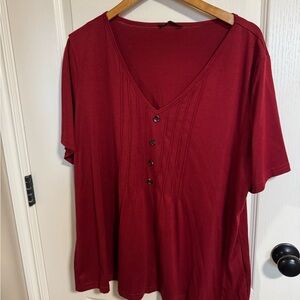 BloomChic Deep Red Top – Flowy Boho Chic Blouse